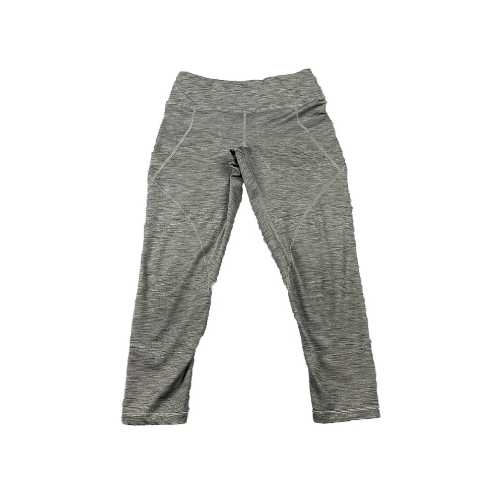 Womens PATAGONIA Centered Crops 3/4 Leggings #21917 Dark Grey 24X21 Gym Small
